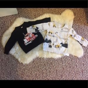 Pair of truck sweatshirts